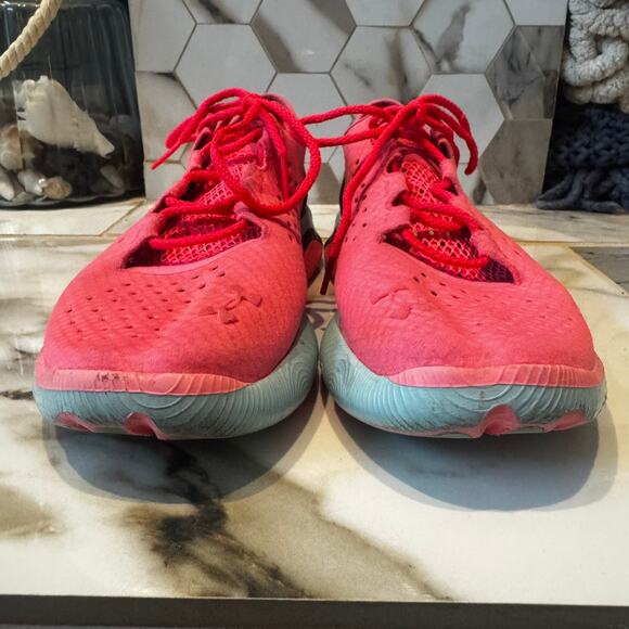 Under Armour Women's Speedform Apollo Pink/Blue Running Sneakers Size 9 - Picture 3 of 8
